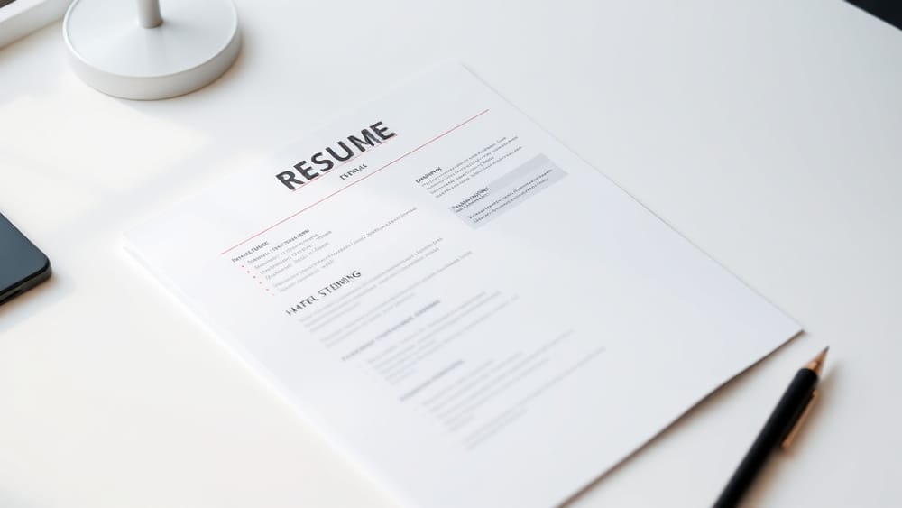 A resume document with highlighted formatting errors being scanned by an ATS system