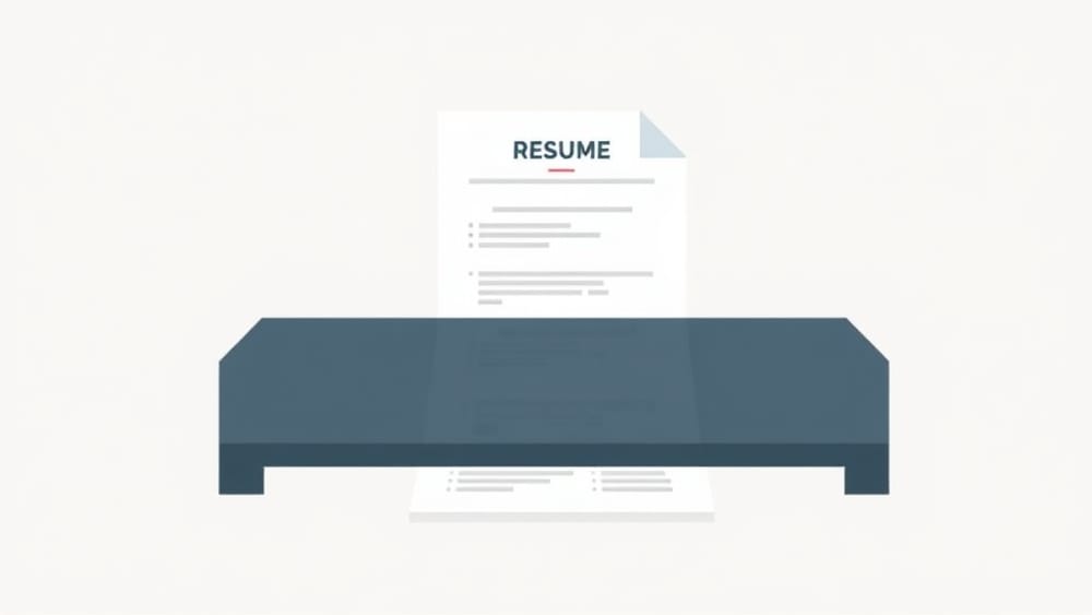 A resume being scanned and rejected by an ATS system before reaching a human recruiter